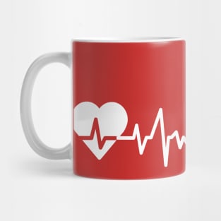 Heart Beats Hockey Lovers Mug